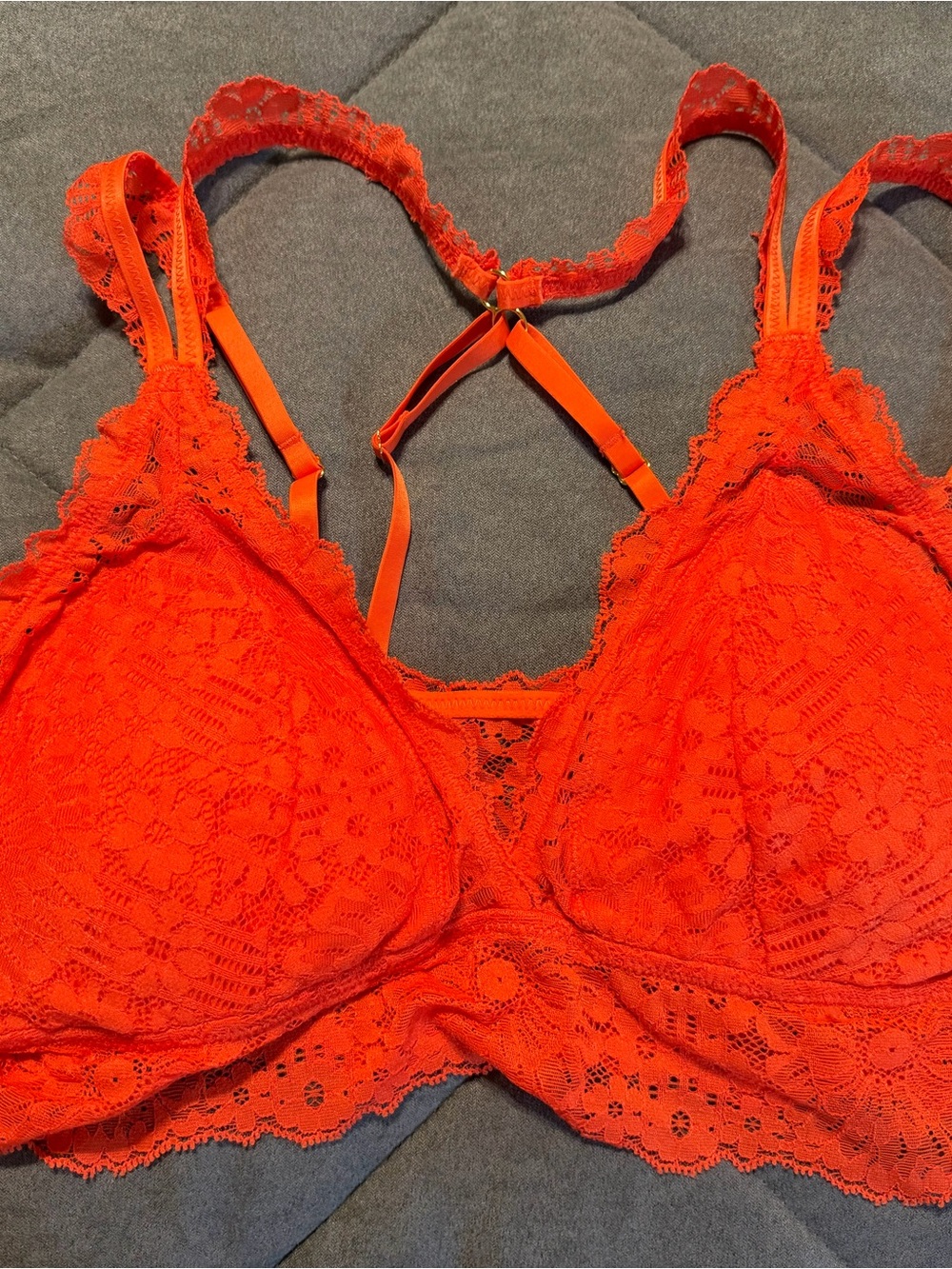 aerie Lace Bralette in Bright Orange